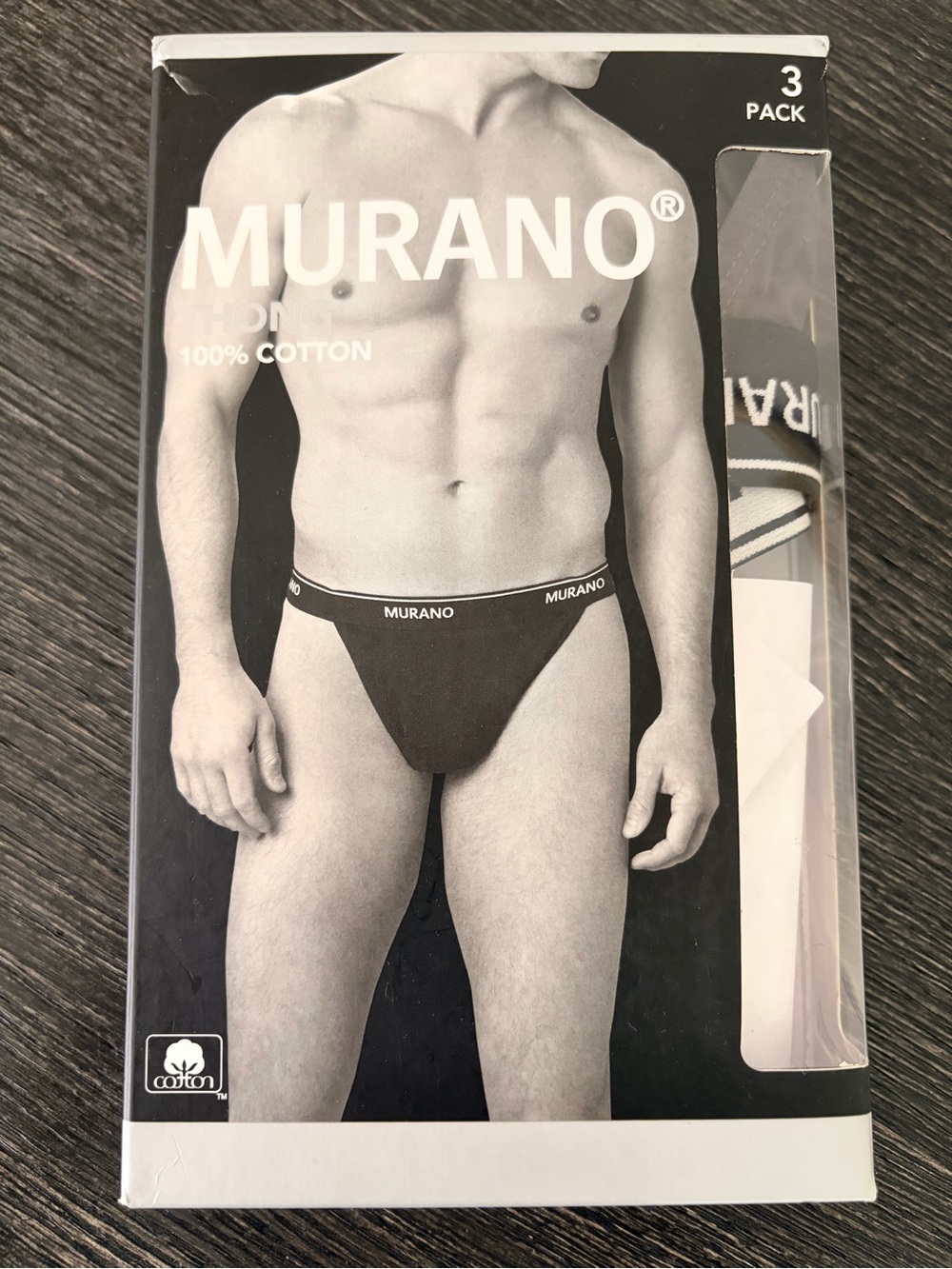 Murano Black Men’s Briefs with Branded Waistband (3-Pack)